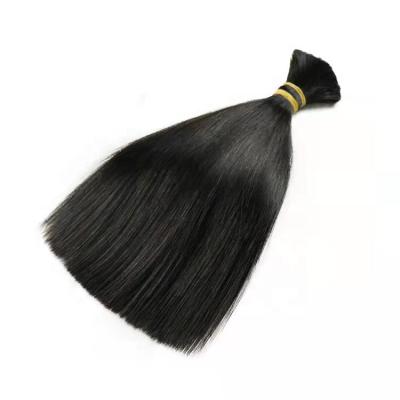 China Soft price 100% straight cheap brazilian raw hair naturla black straight hair bulk extension for sale