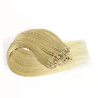 China Soft Hair Factory Direct 100% Russian Hair Straight Blonde Micro Loop Ring Hair Extension for sale