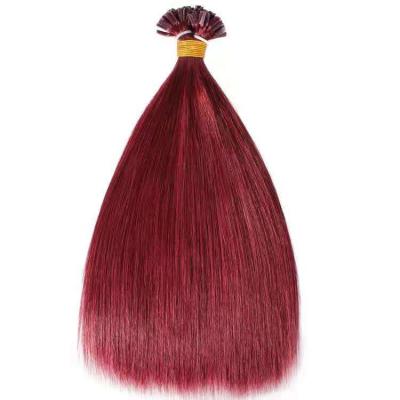 China Wholesale Price 100% European Remy Human Hair Straight Double Drawn Straight Red Color U Tip Keratin Hair Extension for sale