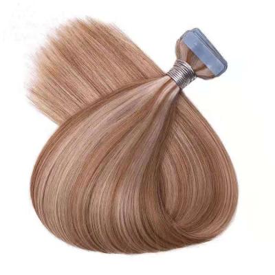 China Wholesale Price 100% Soft Straight Russian Hair Color P60/14 Straight Tape Hair Extension for sale