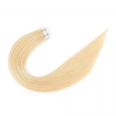 China Wholesale price 100% soft straight blonde russian hair color tape straight blonde hair extension for sale