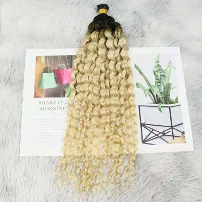 China Wholesale Price 100% Soft Straight Brazilian Virgin Hair Curly Tip Hair Extension T1b/22 i for sale