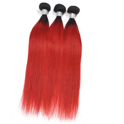 China Wholesale Price 100% Soft Thick Soft Brazilian Hair 10A Grade Straight 1b/red Color Hair Bundle for sale