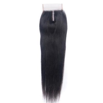 China Wholesale 100%human Human Hair Closure Soft Thick Soft Natural Straight Color Brazilian Human Hair 4*4 Lace Closure Brazilian Swiss Lace Closure for sale