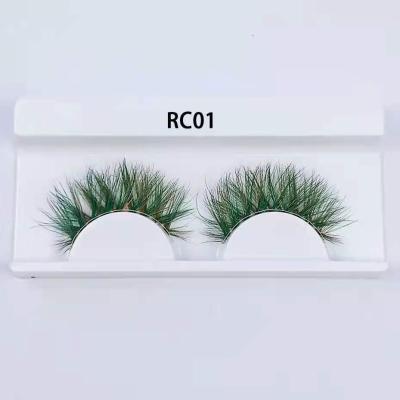 China 5D Wholesale Price 100% Real Brazilian Mink Lashes RC01-05 Thick Color 15mm/20mm for sale