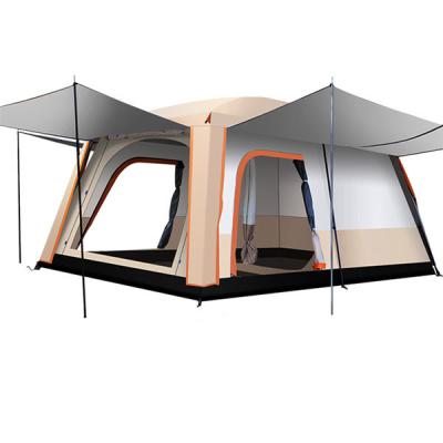 China Diagonal Bracing Type Outdoor Camping Tent For 5-8 People Two Rooms And One Living Room Reinforced Bracket Breathable Rainproof All-Inclusive Tent for sale