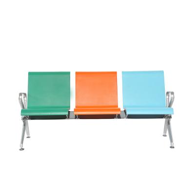 China Airport Chair Modern Colorful Reception Chairs 4 Seater PU Leather Clinic Waiting Chair for sale