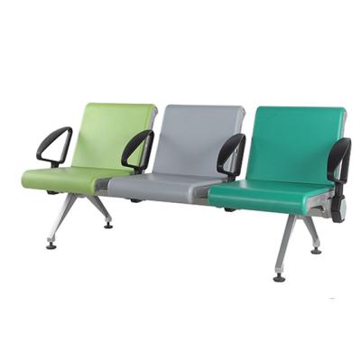 China 3 Seats Modern Airport Bench Lounge Chair Public Reception Public Seating Waiting Chair With Armrest for sale