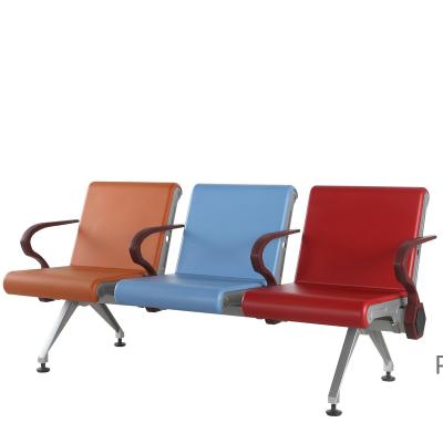 China Modern Soft PU Airport Bench Stainless Steel Airport Chairs , Airport Waiting Chair for sale