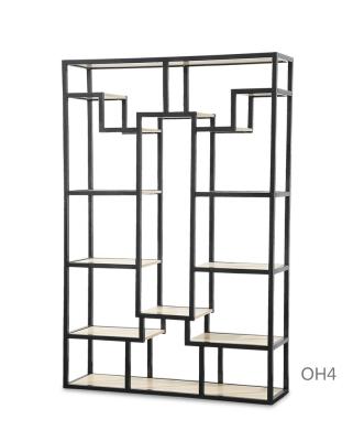 China Soft High Quality Industrial Wall Mount Iron Pipe Shelf Bookcase Open Home Storage Shelf Cabinet for sale