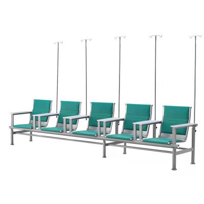 China Modern Customized PU Leather Infusion Chairs Hospital Chairs With Infusion Hook for sale