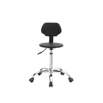 China Modern Aluminum Adjustable Stool Chair Antistatic Lab Stool With Silent Wheels for sale