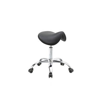 China Modern Aluminum Adjustable Rolling Lab Chairs , Lab Stool Chair With Wheels And PU Leather Stool Surface for sale