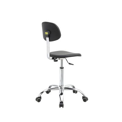 China Modern Ergonomic Modern PU Esd Stool Lab Chair Modern Lab Stool Chair With Fiber Seat for sale