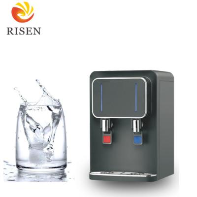 China Hotel factory price mini countertop hot cold water dispenser machine with filters and RO pipeline for sale