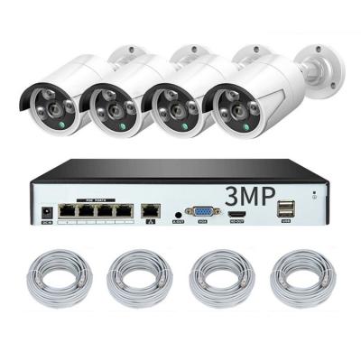 China NIGHT VISION 4ch 8ch 16ch 3MP IP POE Home Surveillance CCTV NVR System 4/8/16 Channels DVR Sets Camera System Kit CCTV System security for sale