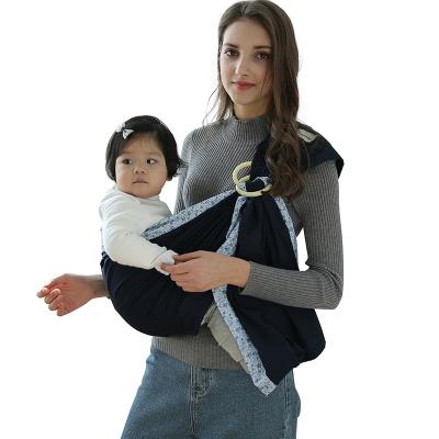 China Adjustable Breathable Cotton Ring Sling Baby Carrier with Pocket for Newborn Infants Babies Toddlers, Breastfeeding with Privacy for sale