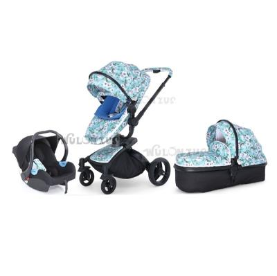 China Luxury Triciclo Infant Polyester Baby Stroller Leather Baby Stroller for sale