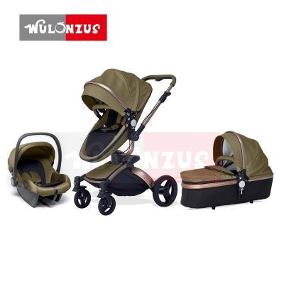 China Baby Stroller Easy Folding Portable Baby Stroller 3 in 1 Pram 360 Rotation Multifunctional Stroller for sale