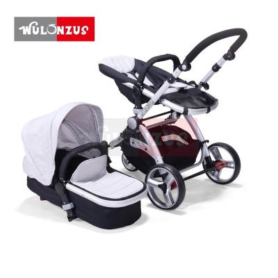 China Fold Easier Baby Canvas Prams New Model Hot Sale Design 2021 Luxury New Stroller Baby 3 in1 for sale