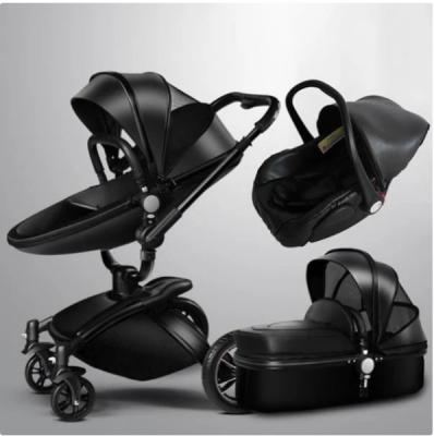 China Polyester luxury baby stroller 3 in 1 with bassinet and carseat for sale