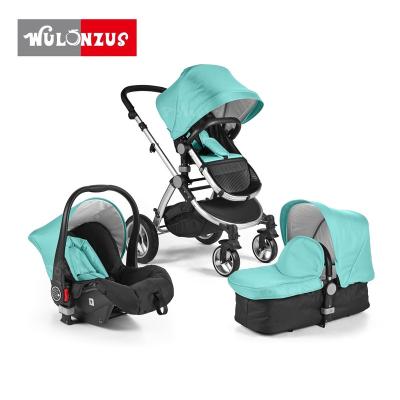 China Polyester Baby Stroller With Leather En1888 Stroller 3 In 1 , Baby 0-36 Months for sale