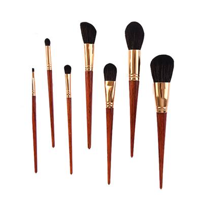 China Angular Blush High Quality 8PCS Red Wood Face Make-up Brush Professional Vegan Synthetic Hair Custom Logo Eye Face Makeup Brushes Kits for sale