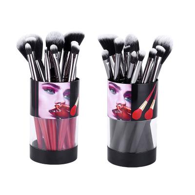 China Angular Blush Fashionable 10pcs Makeup Brushes Beauty Classic Red Bottom Customized Logo Makeup Tools Makeup Brush Set Factory Direct Sale for sale