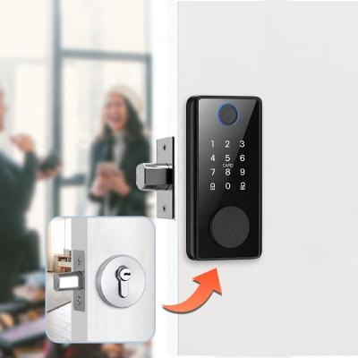 China Home Hotel Apartments Office Pulido Door Mortise Latch Door Locks Handle with Keys with Tuya APP Control WIFI Outdoor Door Fingerprint Smart Lock TTLOCK for sale