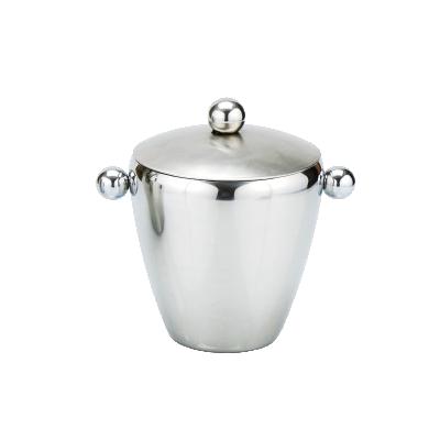 China Good viable price! ! ! 1500ML Stainless Steel Bar Ice Bucket / Wine Cooler With Handle And Lid for sale