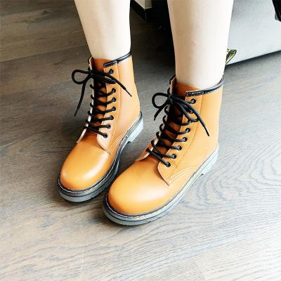 China 2022 Summer New Martin Women's Deodorization Boots Single Boots Lace-Up Mid-Leg British Style Biker Boots for sale