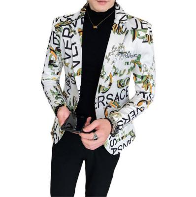 China Spandex/Polyester Printing Fabric For Mens 2021 New Product Fashion Suit Men for sale