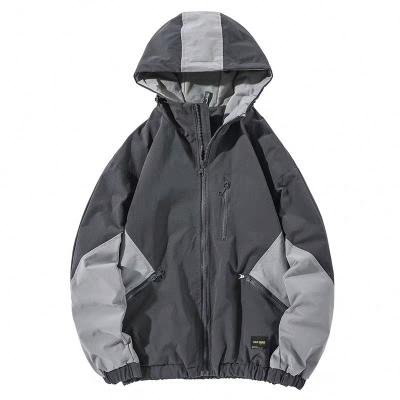 China Sustainable New Style Patchwork Hooded Men's Casual Anorak Mens Sports Jacket for sale