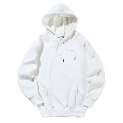 China 2020 New Arrivals Anti-wrinkle Mens Autumn Winter Hooded Street Long Sleeve Solid Color Tops White Men's Casual Loose Hooded Hoodies for sale