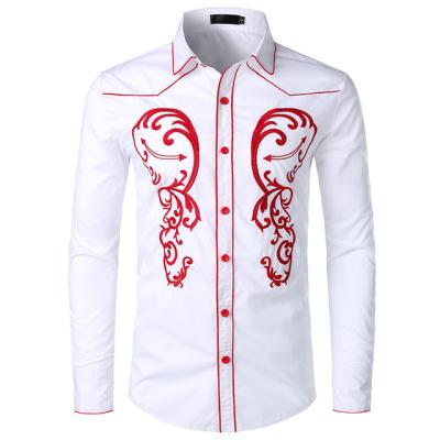 China Wholesale Men's Anti-pilling Embroidery Fashionable Dress Shirts Long Sleeve Shirt For Men for sale