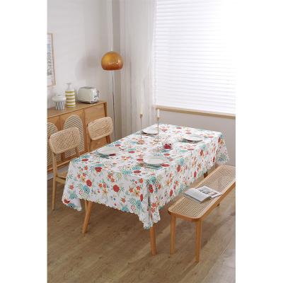 China Beautiful and Festive Dustproof Table Cloth Hotel Party Holiday Restaurant Decor Table Cover for sale