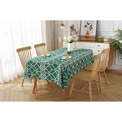 China Water Resistant Dustproof Table Cloth Polyester Tea Dinner Table Cover Kitchen Party Table Decorations Rectangular Tablecloth for sale