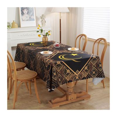 China Manufacturer Ramadan Table Clothes Waterproof Fabric Waterproof Table Cloth Set Luxury Tablecloths for sale