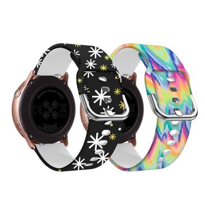 China 20mm 22mm 42mm Rubber Colorful 44mm Strap For Samsung Fitbit Apple Smart Watch for sale