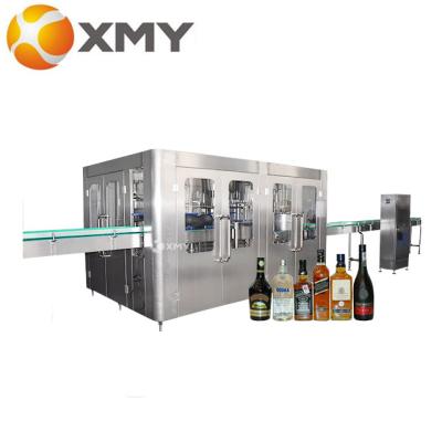 China Beverage Scale Glass Bottle Automatic Vodka Bottling Machine Wine Filling Machine On Sale With Ropp Cover T Type Joke for sale