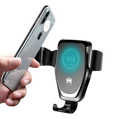 China Q12 Mobile Phone Holder Air Vent Mount 10W Qi q12 Car Fast Wireless Charger For iPhone Samsung for sale