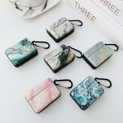 China Gold Sand Pattern Luxury Straight Flange IMD Marble Floating Soft Case For AirPods 1 2 3 pro for sale