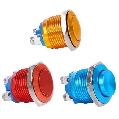 China 1NO1NC 19mm Momentary Metal Push Button Switch for sale