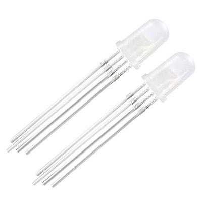 China 5mm RGB LED Torch Diode Lights 4 Pin Tricolor Common Cathode for sale