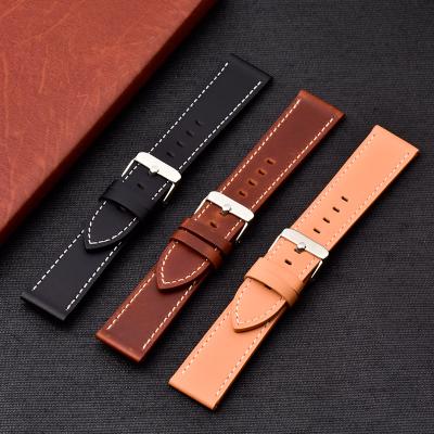 China Wholesale Quality Crazy Horse Leather Genuine Leather Watch Band For Samsung Galaxy Watch for sale