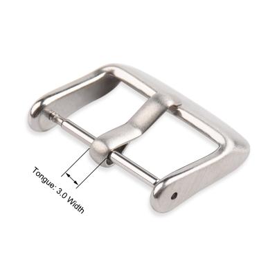 China 304SS Customized Size Silver Brushed Stainless Steel Watch Strap Buckles for sale