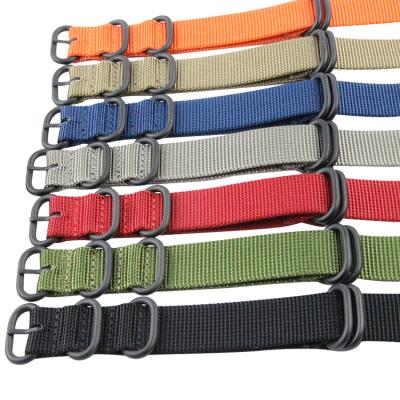 China One Piece Fabric 22mm Watch Band Adjustable Nylon Watch Strap for sale