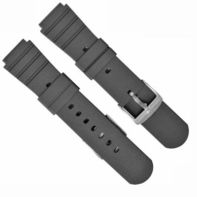 China For luminox watch 21mm TPU rubber watch band replacement parts with emboss logo on it for sale