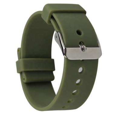 China Popular Smart Waterproof Silicone Watch Sport Soft Silicone Rubber Watch Band for sale