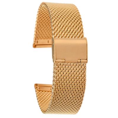 China Brand 20mm Stainless Steel Gold Metal Watch Strap Luxury Watch Band for sale